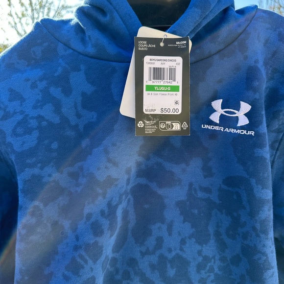 Under Armour Blue Camo Hoodie- Large.NWT! - Picture 2 of 3